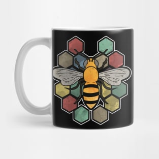 Colourful retro honey bee Mug